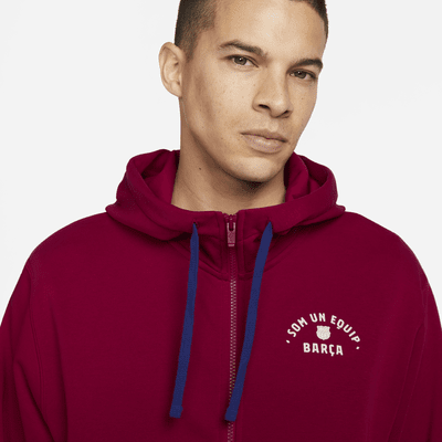 FC Barcelona Men's Nike Full-Zip French Terry Hoodie