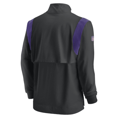 Nike Men's Sideline Coach Lockup (NFL Minnesota Vikings) Short-Sleeve Jacket Black