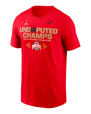 Мужская футболка Ohio State Buckeyes 2024 College Football Playoff National Champions Und12puted Champs Nike College для футбола