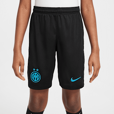 Inter Milan 2025/26 Stadium Home Nike Dri-FIT-replikafodboldshorts til større børn