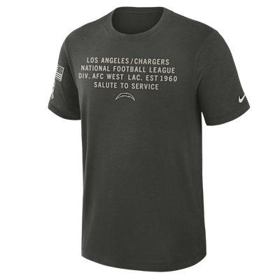 Playera Nike Dri-FIT de la NFL para hombre Los Angeles Chargers Salute to Service Slub