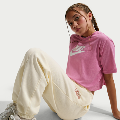 Pantalon à motif ample Nike Sportswear Club Fleece pour fille