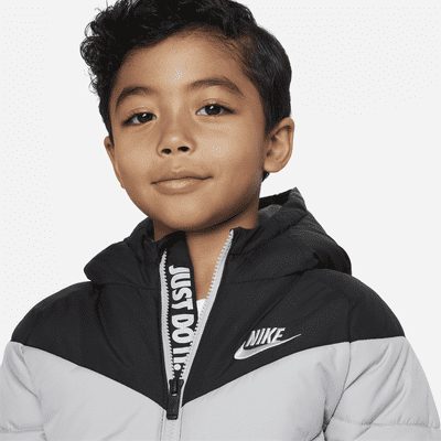 Nike Little Kids' Hooded Chevron Puffer Jacket