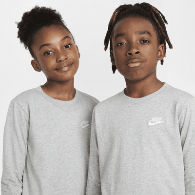 Playera de manga larga para niños grandes Nike Sportswear