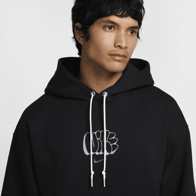 Felpa in fleece con cappuccio Nike Solo Swoosh – Uomo