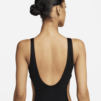 Traje de baño de una sola pieza recortado para mujer Nike Swim