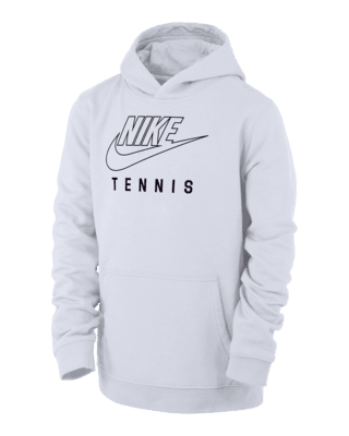 Подростковое худи Nike Swoosh Club Fleece Big Kids' Tennis Pullover Hoodie для тенниса