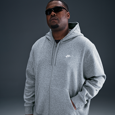 Nike Club fleecehoodie met rits voor heren
