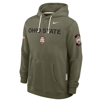 Ohio State 2025 Military Appreciation Men's Nike Dri-FIT College Pullover Hoodie