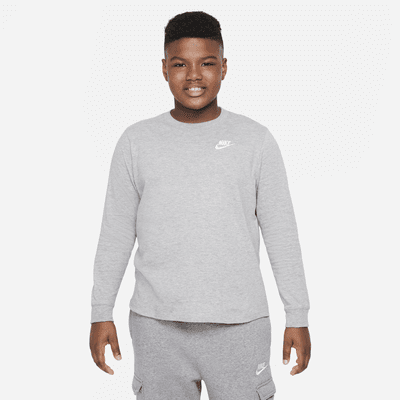 Nike Sportswear Big Kids' (Boys') Long-Sleeve T-Shirt (Extended Size ...