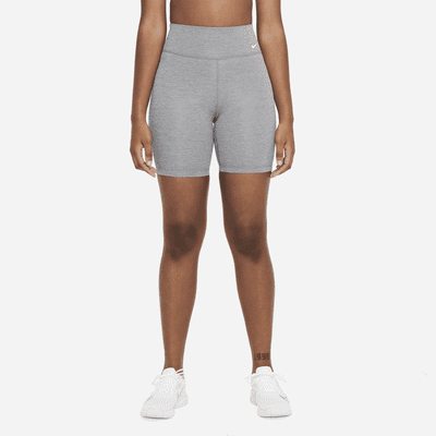 Nike Dry Fit One 7inch Short Woman Leggings Grey Size S Polyester, Elastane