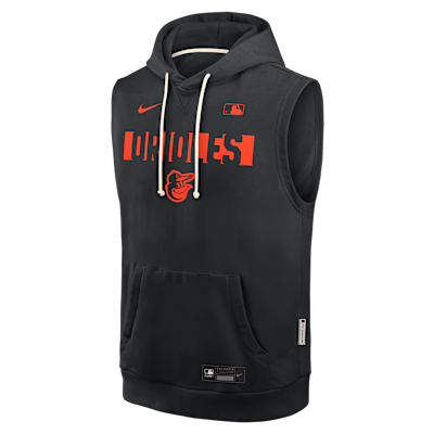 Baltimore Orioles Authentic Collection Standard Issue Men's Nike Dri-FIT MLB Sleeveless Pullover Hoodie from Nike - $85
