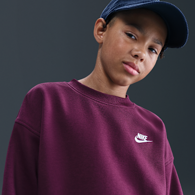 Sweat oversize Nike Sportswear Club Fleece pour ado