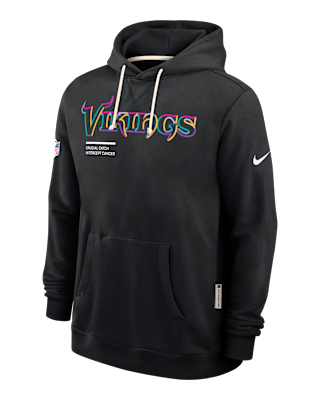 Мужское худи Minnesota Vikings Crucial Catch Sideline Nike Dri-FIT NFL Pullover Hoodie