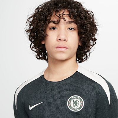 Chelsea FC Strike Big Kids' Nike Dri-FIT Soccer Short-Sleeve Top