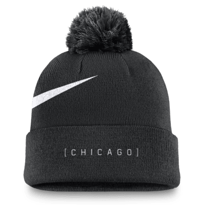 Gorro con dobladillo y pompón Nike de la MLB para hombre Chicago White Sox Peak