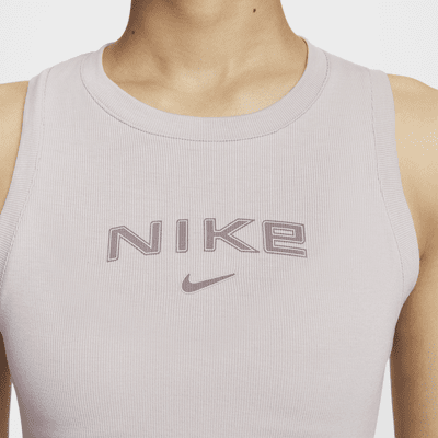 เสื้อกล้ามเอวลอยผ้าร่องผู้หญิง Nike Sportswear