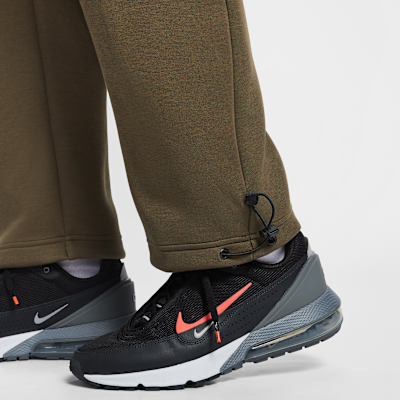 나이키 테크 남성 컬러 블록 오픈 헴 플리스 팬츠