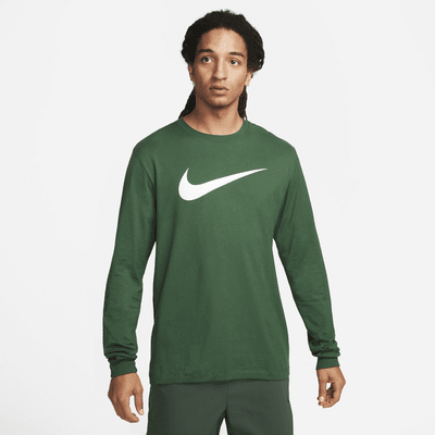 Nike Men's Dri-FIT long Sleeve Training Shirt Neon Green SMALL 