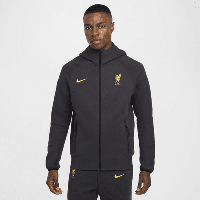 Sweat à capuche et zip en tissu Fleece Nike Football Liverpool FC Tech Windrunner 3 tenue pour homme