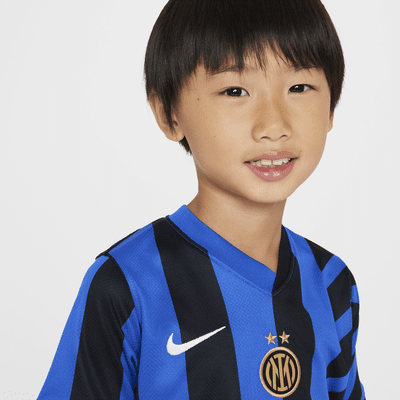 Inter Milan 2024/25 Stadium Home Younger Kids' Nike Football Replica 3-Piece Kit