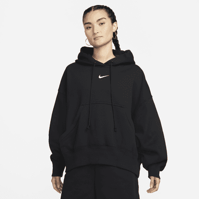Nike Sportswear Phoenix Fleece Over-Oversized Pullover Hoodie 'Sail/Black'  - DQ5858-133