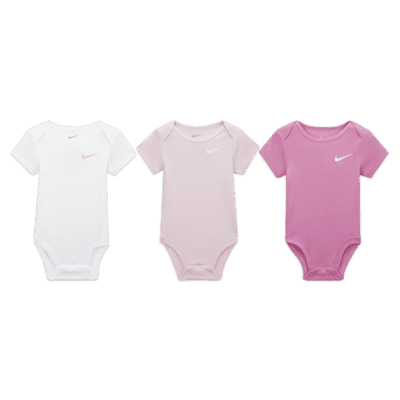 Nike Mini Me Baby (0-9M) 3-Pack Bodysuits.