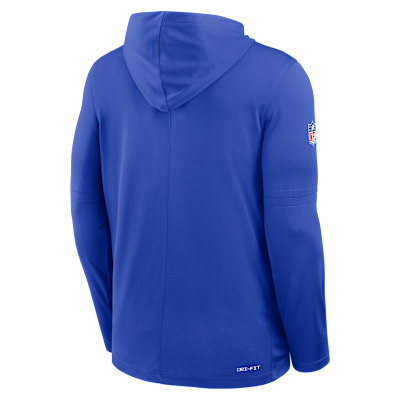 Playera de manga larga Nike Dri-FIT de la NFL con gorro para hombre Los Angeles Rams Pure Fury Sideline