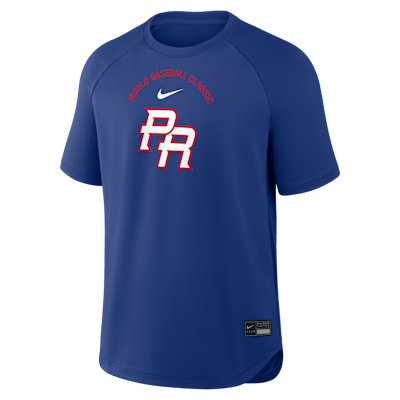 Puerto Rico National Baseball Team 2026 World Baseball Classic Batting Practice Pregame Men's Nike Dri-FIT Top