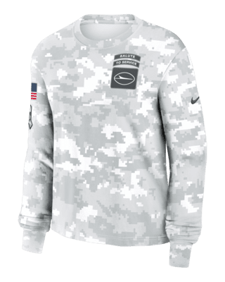 Женская футболка New York Jets Salute to Service Edge Lockup Nike Dri-FIT NFL Long-Sleeve