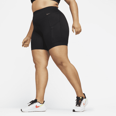 Nike Go Women's Firm-Support High-Waisted 8" Biker Shorts with Pockets (Plus Size)