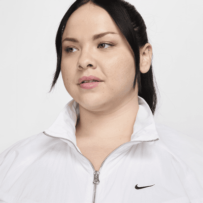 Chamarra de tejido Woven holgada de cierre completo con protección UV para mujer (talla grande) Nike Windrunner