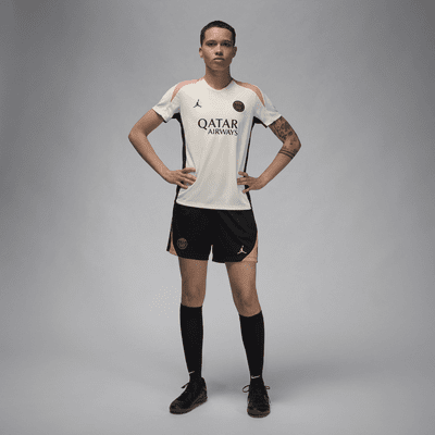 Kortærmet Paris Saint-Germain Strike Third Jordan Dri-FIT-fodboldtrøje til kvinder