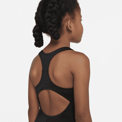 Traje de baño de una sola pieza con espalda deportiva para niña talla pequeña Nike Swim Essential