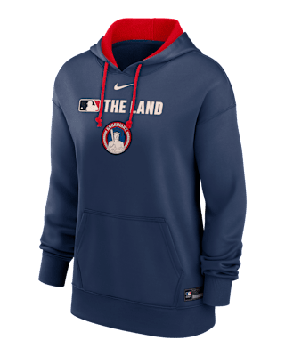 Женское худи Cleveland Guardians Authentic Collection City Connect Nike Therma MLB Pullover Hoodie