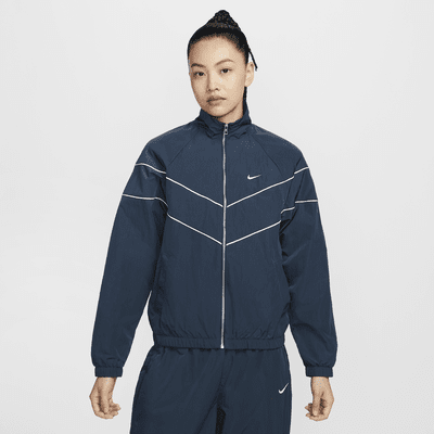 เสื้อแจ็คเก็ต UV แบบทอซิปยาวทรงหลวมผู้หญิง Nike Windrunner