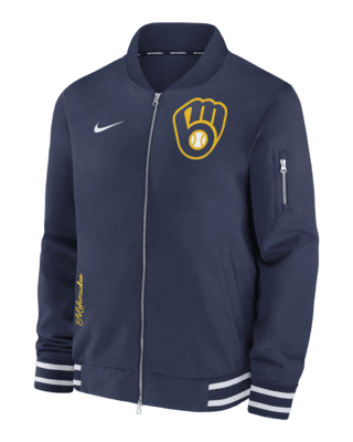 Мужская куртка Milwaukee Brewers Authentic Collection Nike MLB Full-Zip Bomber