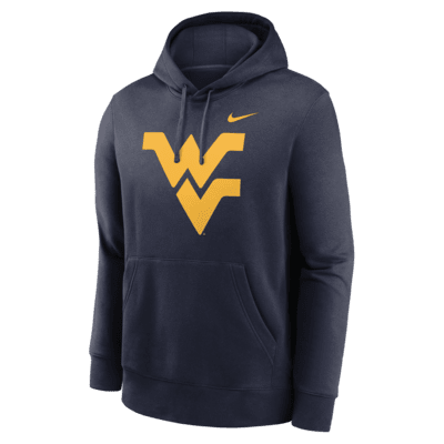 Sudadera con gorro sin cierre universitaria Nike para hombre West Virginia Mountaineers Primetime Evergreen Club Primary Logo