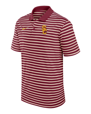 Мужские  USC Trojans Primetime Victory Striped Nike Dri-FIT College Polo