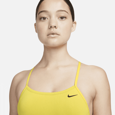 Traje de baño de una pieza con cordones en la parte posterior para mujer Nike Swim