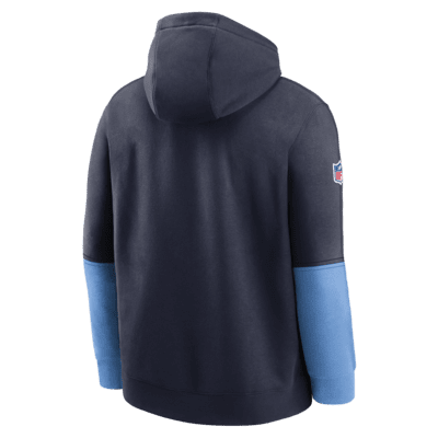 Sudadera con gorro sin cierre Nike de la NFL para hombre Tennessee Titans Sideline Team Issue Club