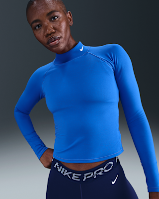 Женские  Nike Pro Dri-FIT Long-Sleeve Mock-Neck Top