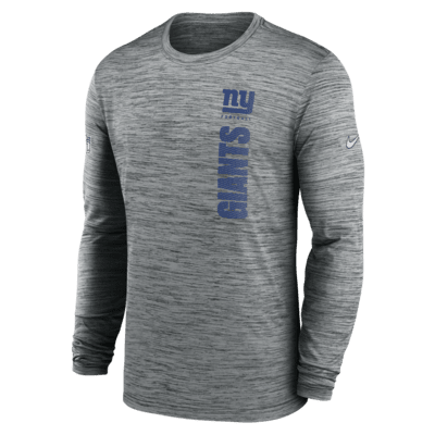 Playera de manga larga Nike Dri-FIT de la NFL para hombre New York Giants Sideline Velocity