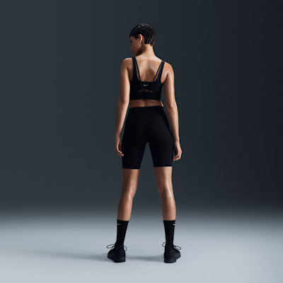 Nike Zenvy Gepolsterter Longline-Sport-BH mit mittlerem Halt