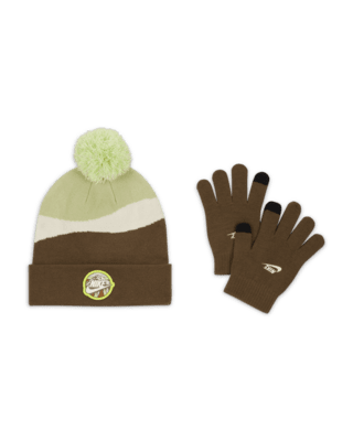 Подростковые  Nike Snow Day Beanie and Gloves Set Big Kids 2-Piece Hat Set