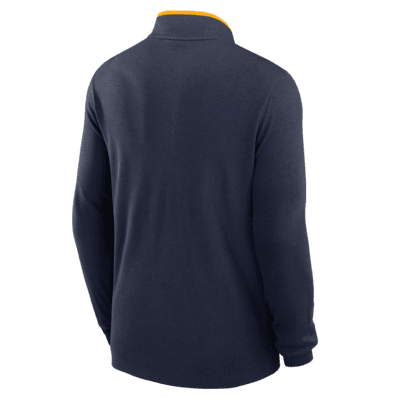 Playera de manga larga universitaria Nike Dri-FIT de medio cierre para hombre West Virginia Mountaineers Victory