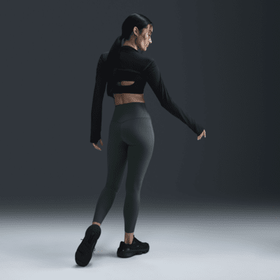 Leggings de tiro alto de 7/8 de sujeción firme con bolsillos para mujer Nike Go