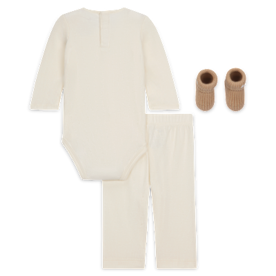 Conjunto en caja de 3 piezas de body de canalé con moño para bebé (0 a 9 meses) Nike
