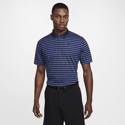 Nike Dri-FIT Victory csíkos, galléros férfi golfpóló