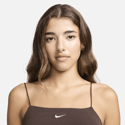 Vestido tipo blusón de tela de minicanalé ajustado para mujer Nike Sportswear Chill Knit